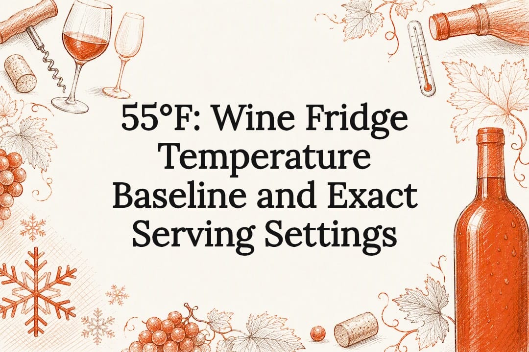 Decorative wine temperature title card