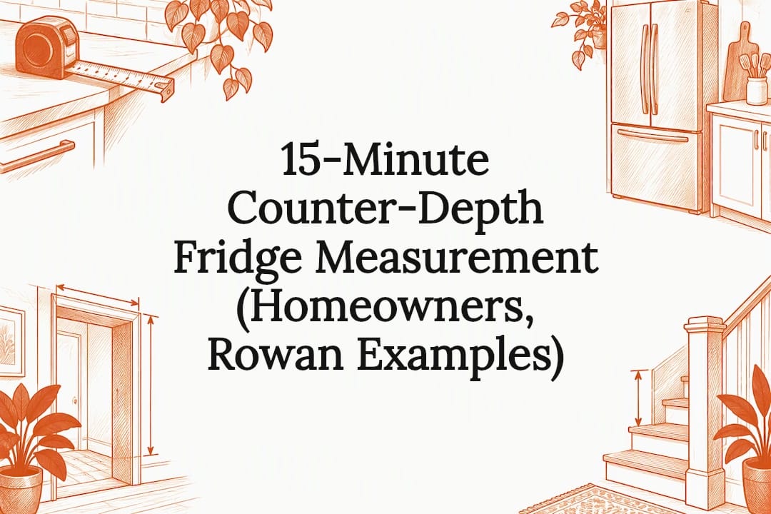 Decorative refrigerator measurement title card
