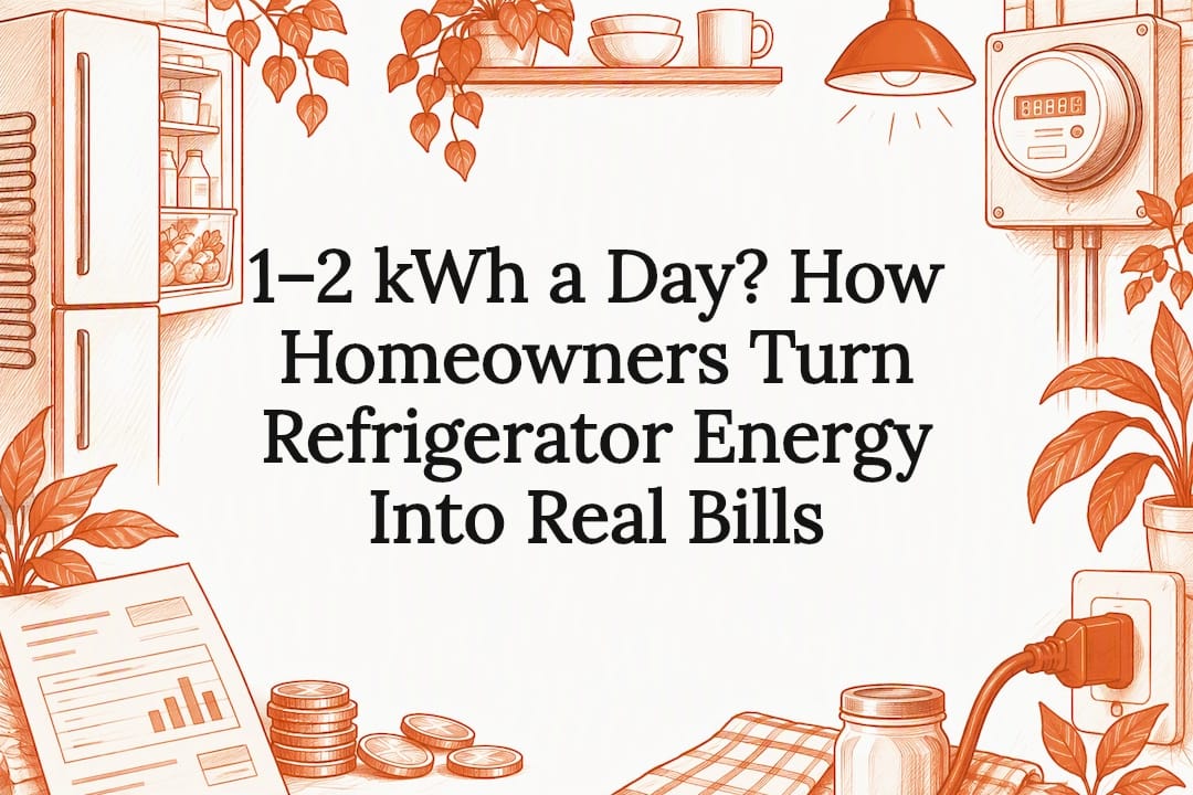 Decorative refrigerator energy title card