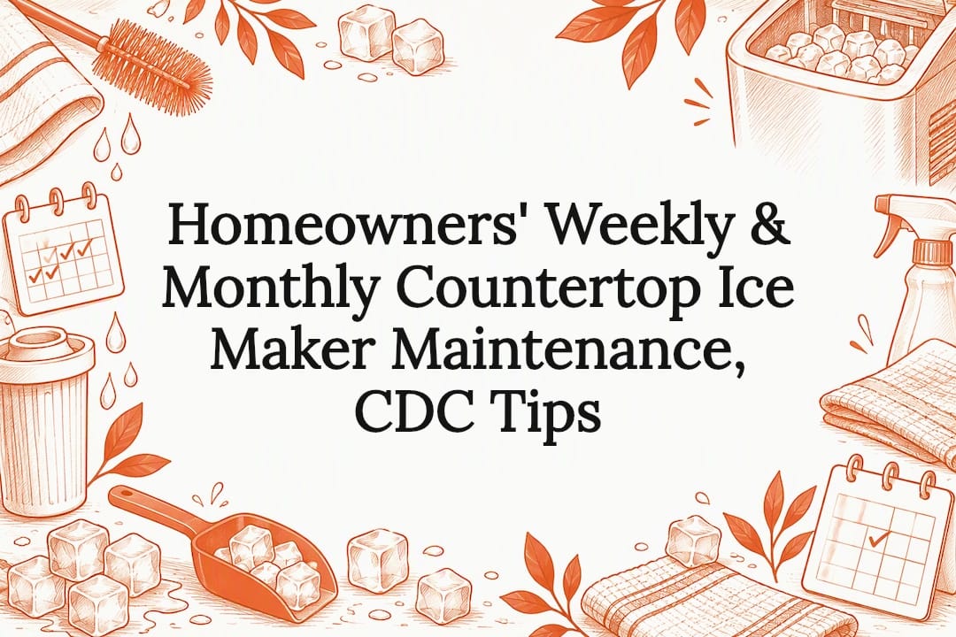 Ice maker maintenance title card illustration