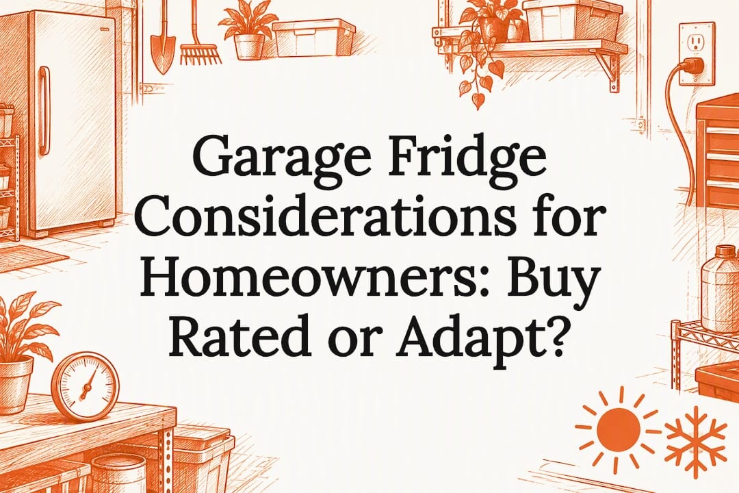 Hand-drawn garage fridge title card illustration