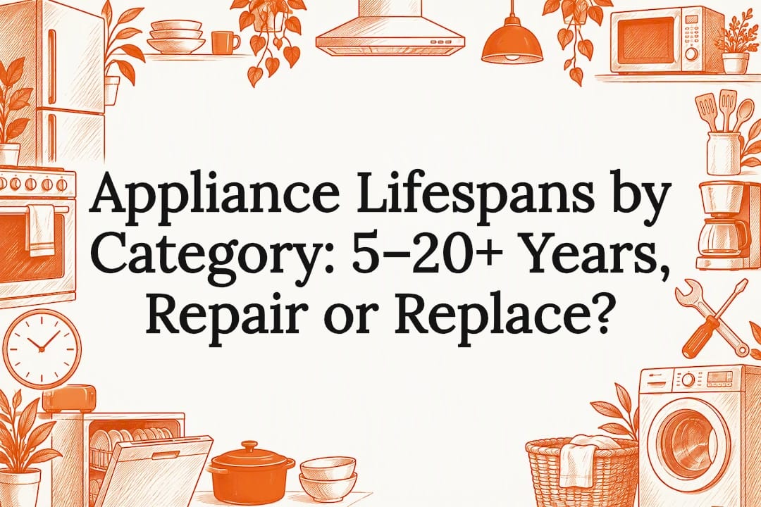 Hand-drawn appliance lifespan title card