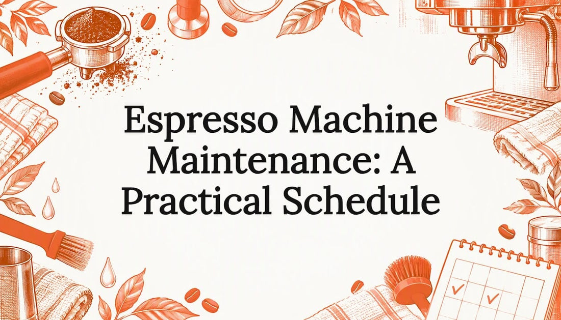 Espresso machine maintenance title card illustration