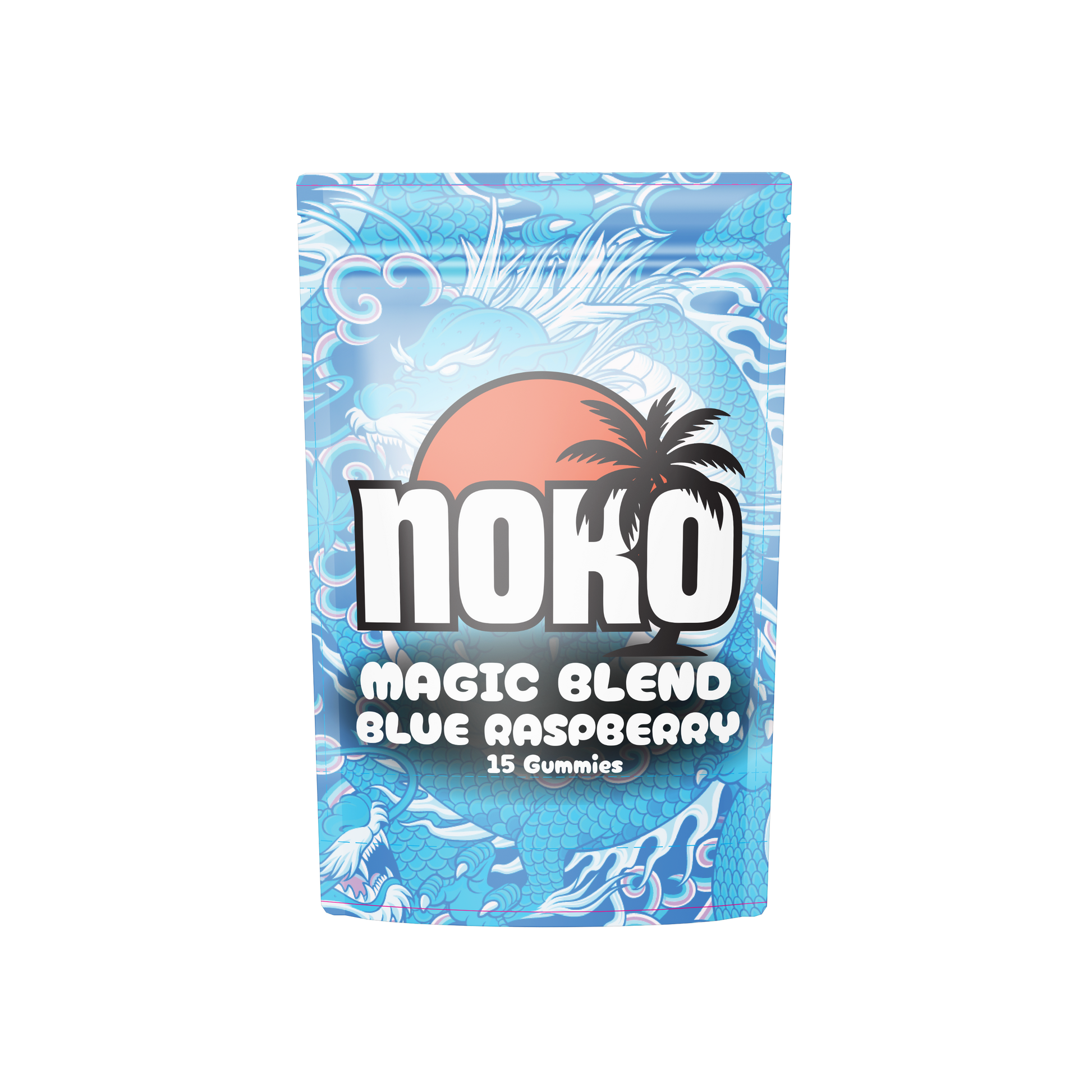 Noko Magic Blend Blue Raspberry packaging on a white background